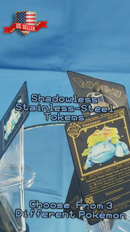 Base Set Shadowless 1st Ed. Starters- Black Metal Token